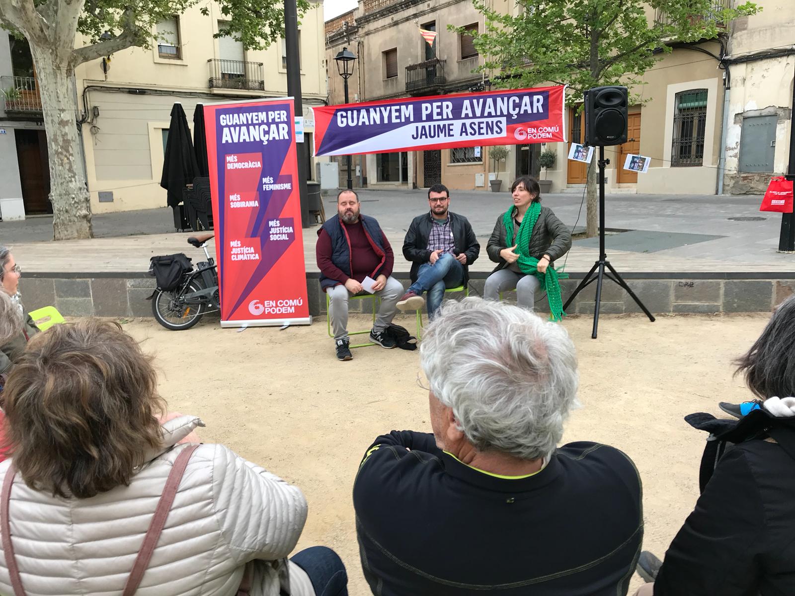 Acte de campanya d'En Comú Podem a Sant Cugat. FOTO: TOT Sant Cugat