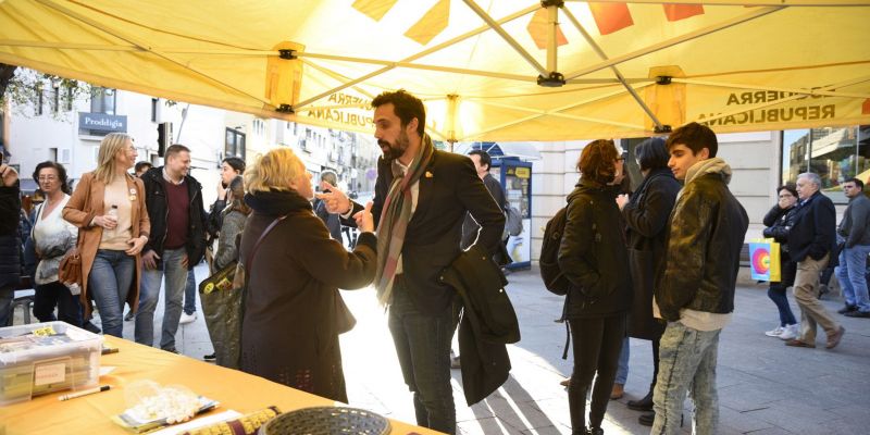 Torrent durant la seva visita a Sant Cugat. FOTO: Bernat Milelt