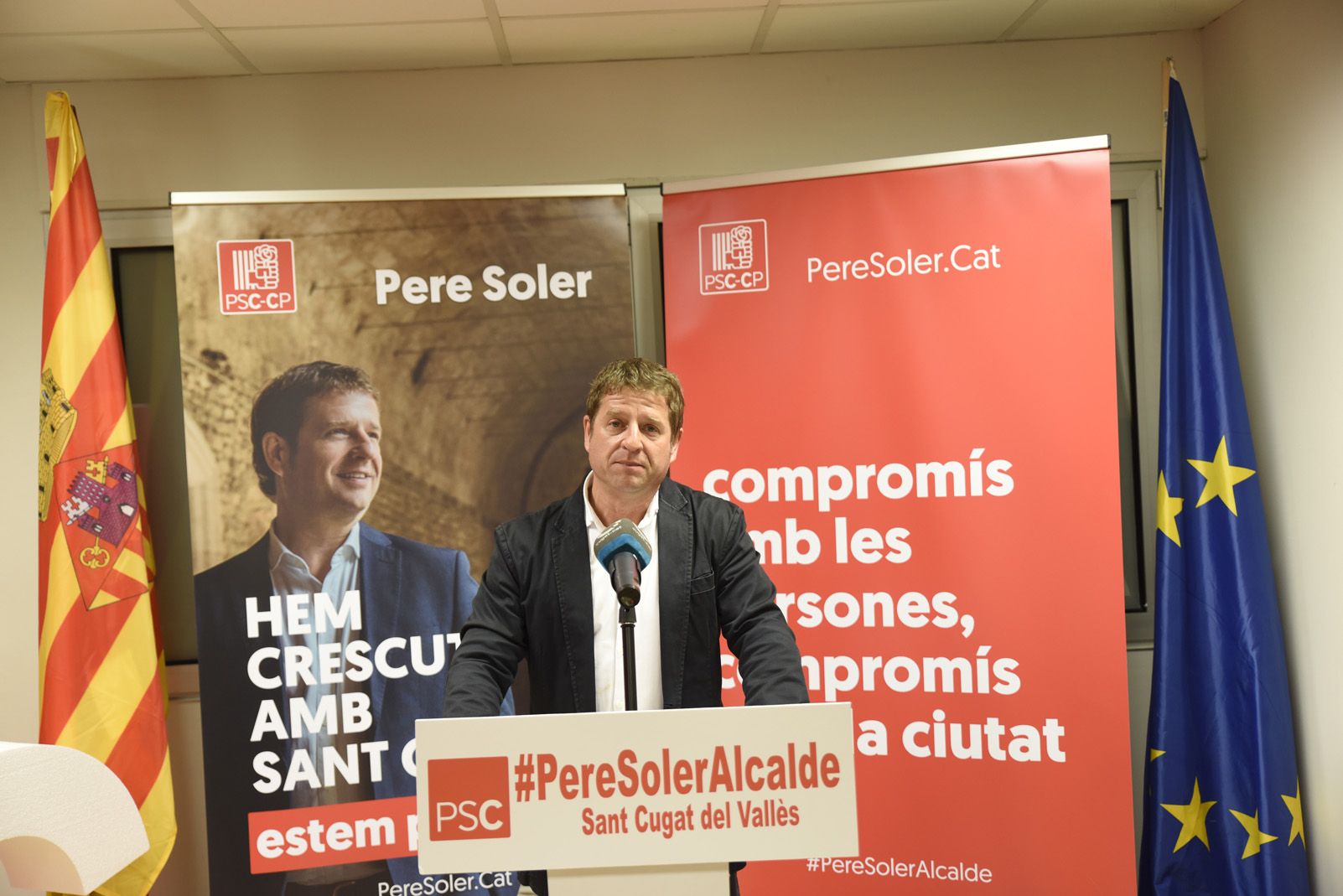 La seu del Partit Socialista de Catalunya. Foto: Bernat Millet.