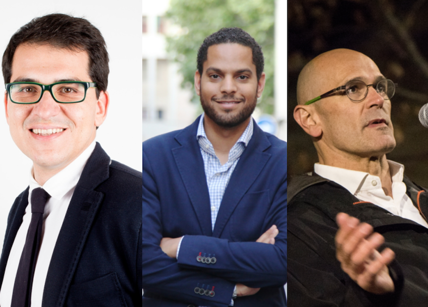 Espejo-Saavedra, Ignacio Garriga i Raül Romeva FOTO: TOT Sant Cugat