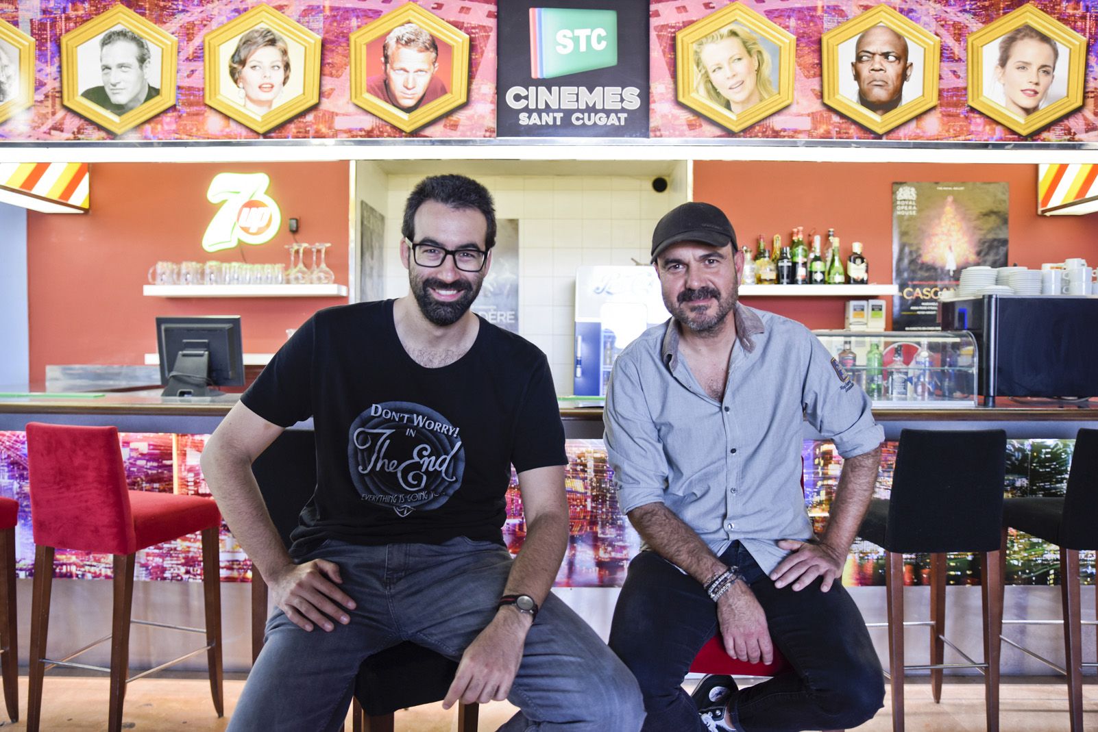 Armadàs i Carreté en un dels espais del cinema on se celebra el festival. FOTO: Bernat Millet