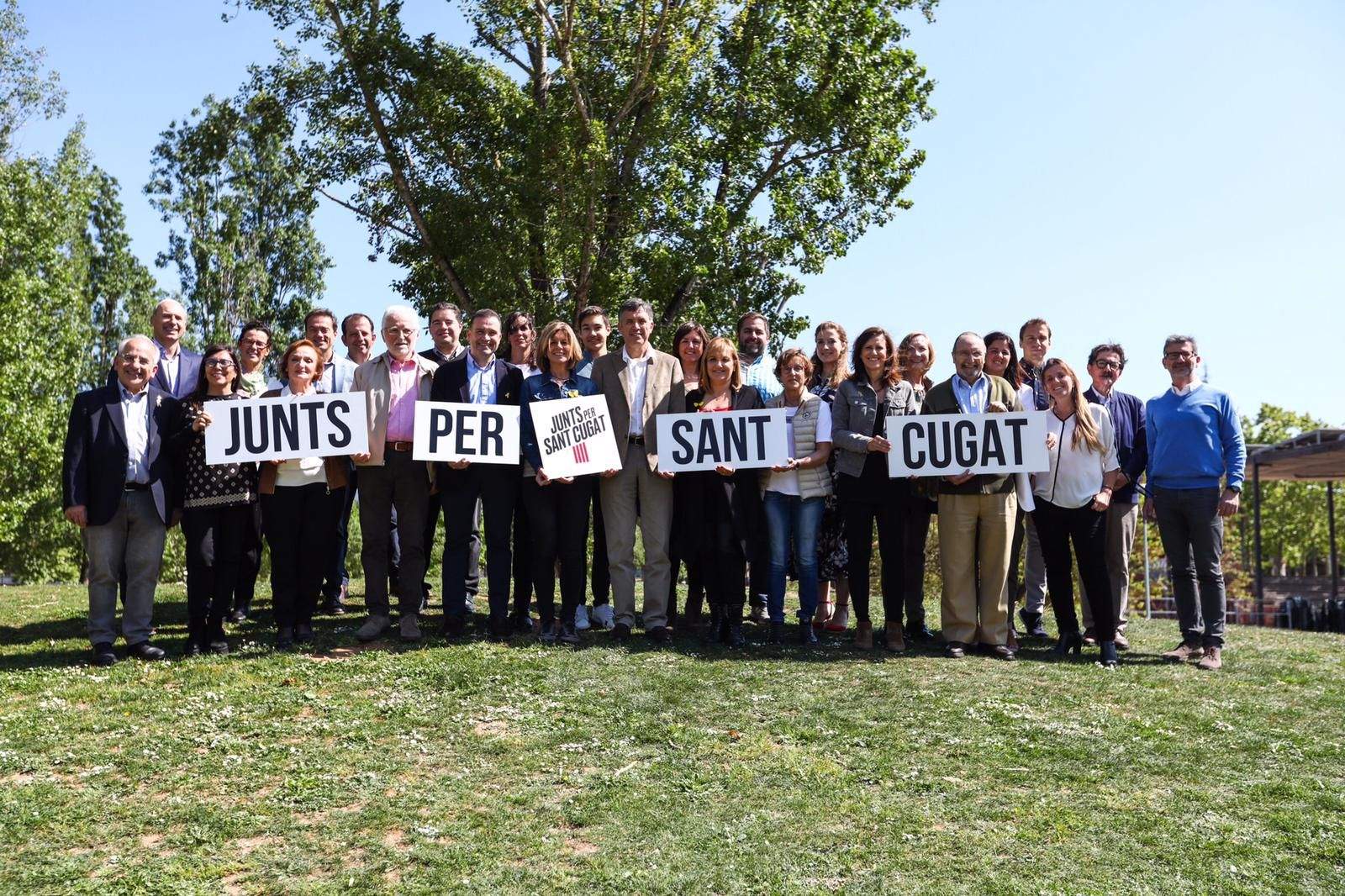 Els membres de la llista electoral de Junts per Catalunya. FOTO: Cedida