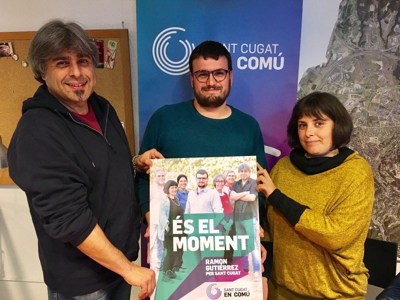 Candidats de Sant Cugat en Comú. FOTO: Cedida