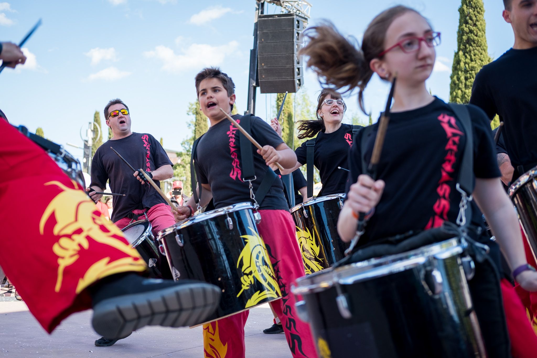 "Percufoc" al parc Ramón Barnils. FOTO: Ale Gómez