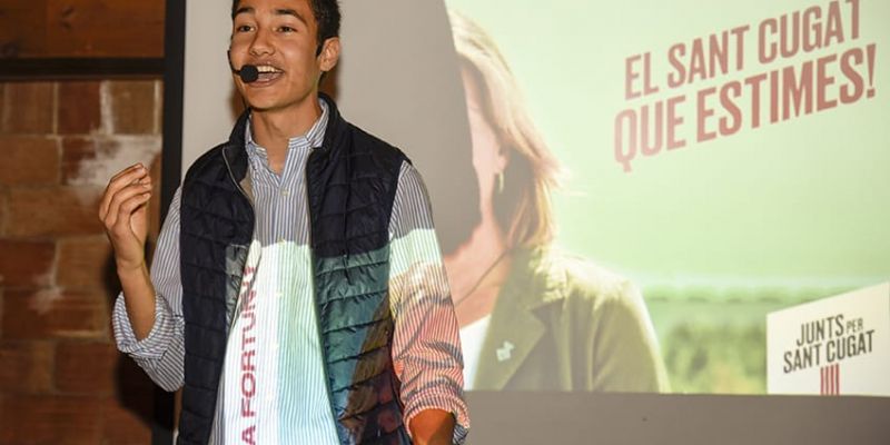 Marc Ledesma durant la seva intervenció. FOTO: Bernat Millet