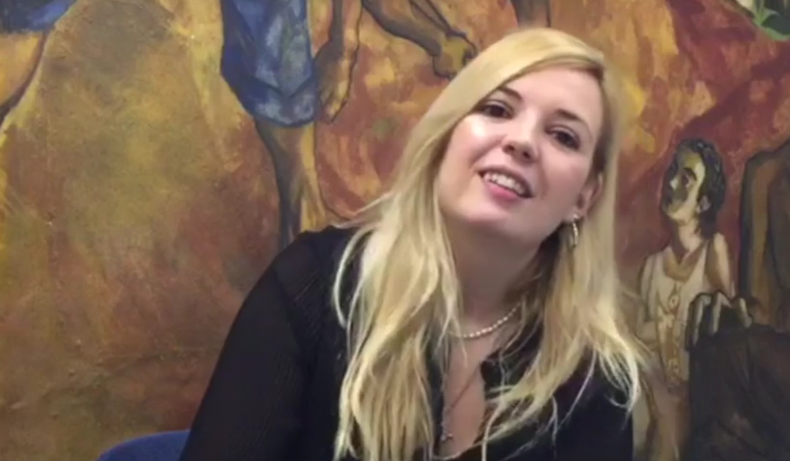 Nerea Andrés, alcaldable de VOX, durant el test