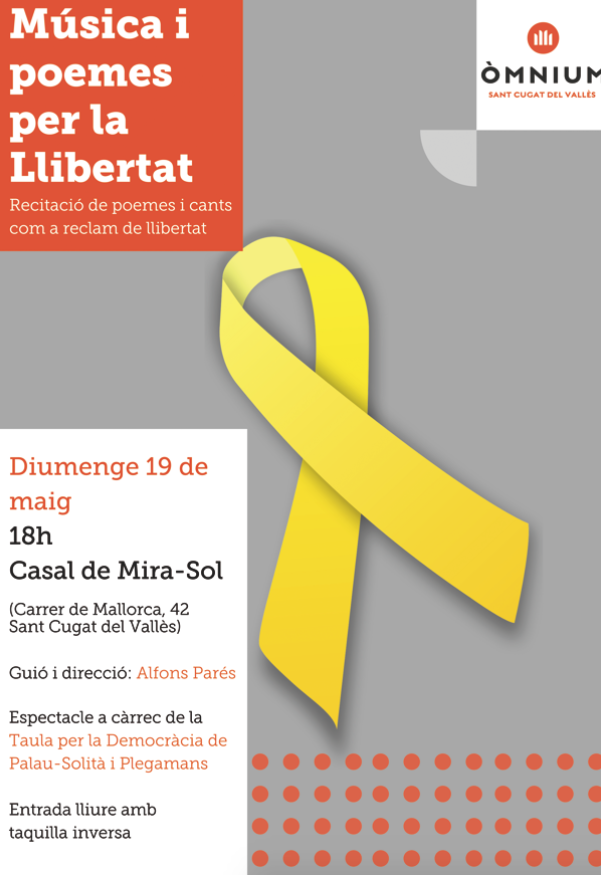 ‘Música i Poemes per la Llibertat’. FOTO: Cedida 