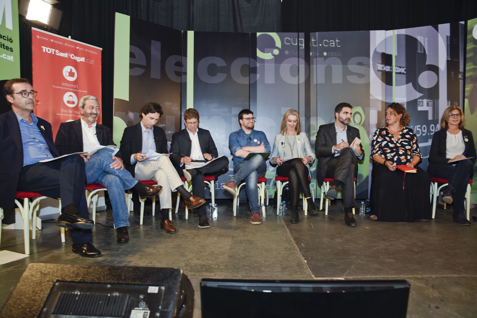 Debat electoral dels candidats a l'alcaldia. Foto: Bernat Millet.