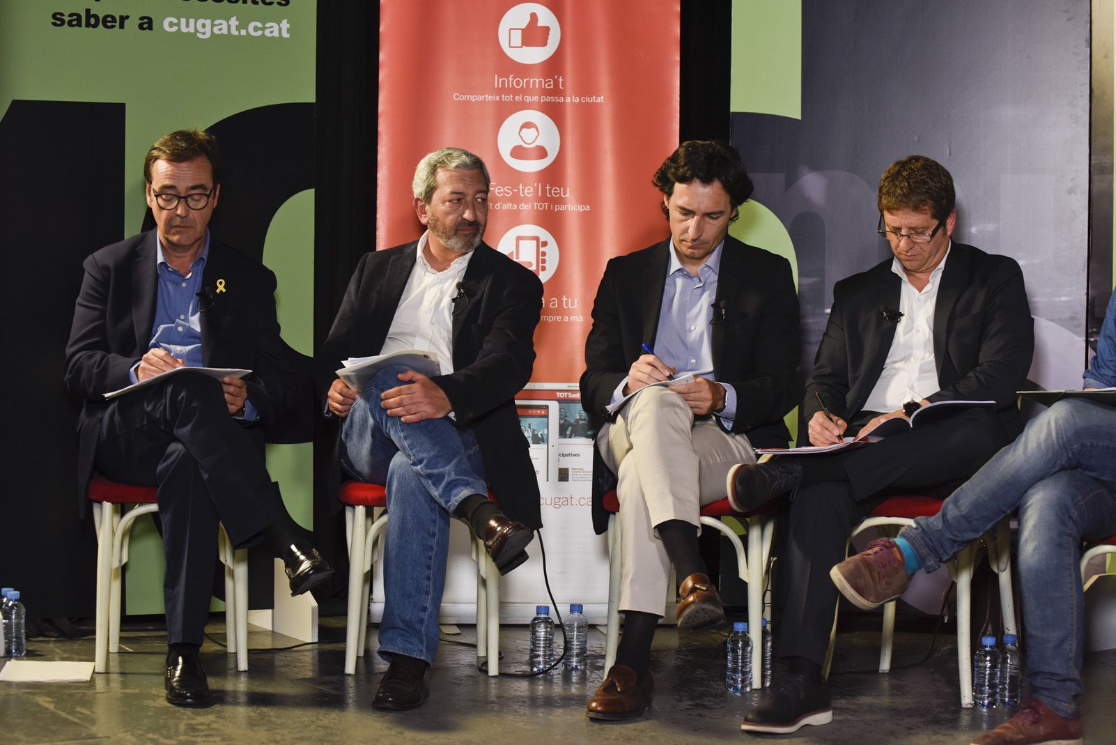 Debat electoral dels candidats a l'alcaldia. Foto: Bernat Millet.