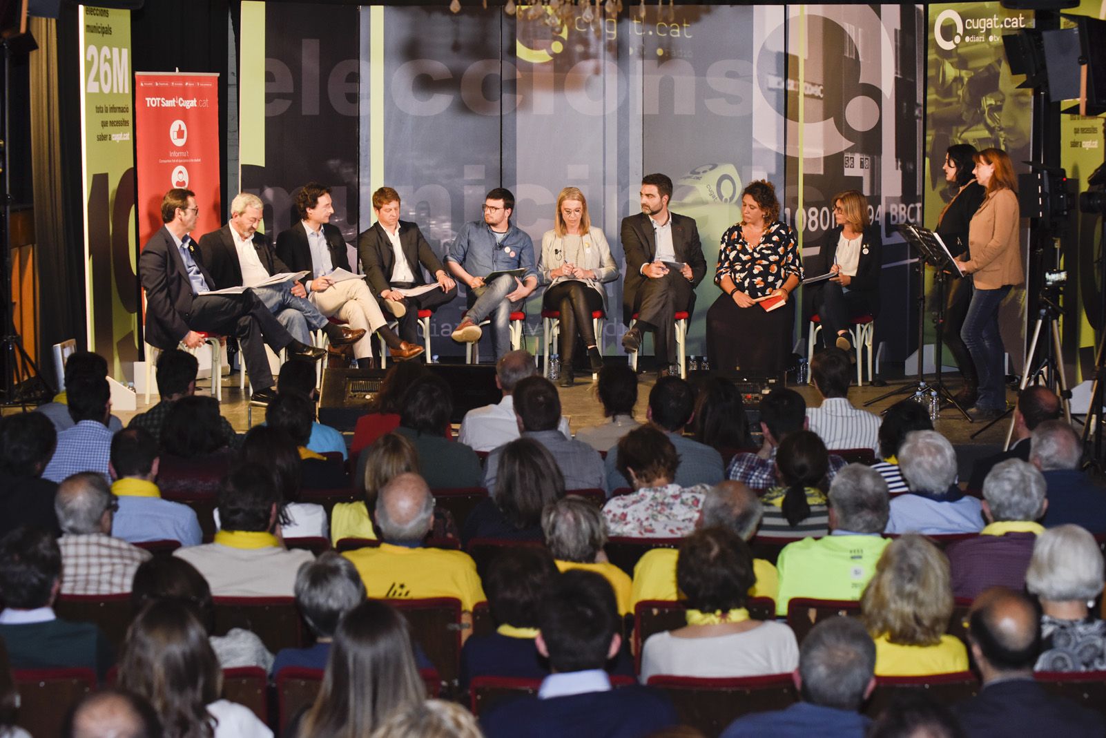 Debat electoral dels candidats a l'alcaldia. Foto: Bernat Millet.
