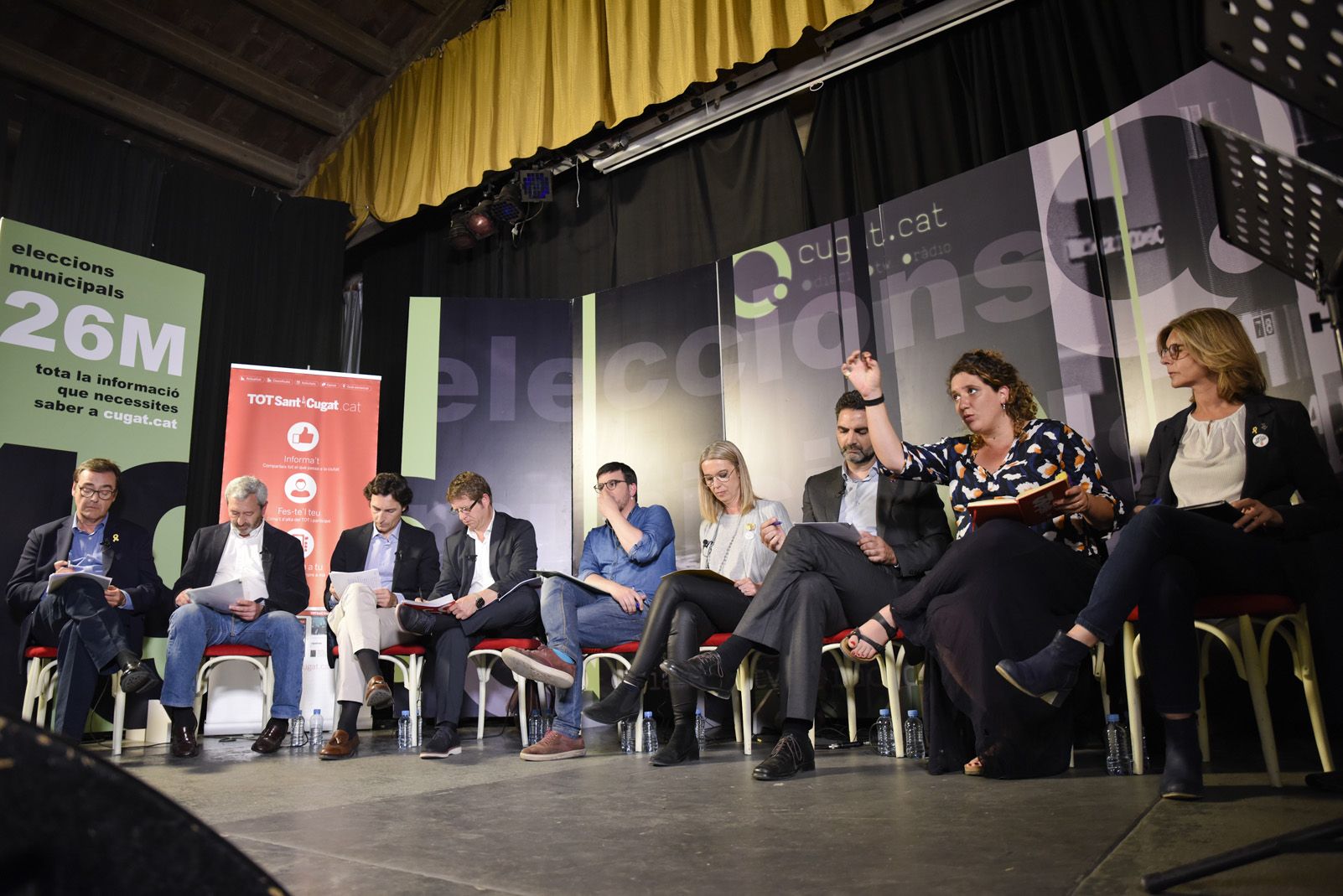 Debat electoral dels candidats a l'alcaldia. Foto: Bernat Millet.