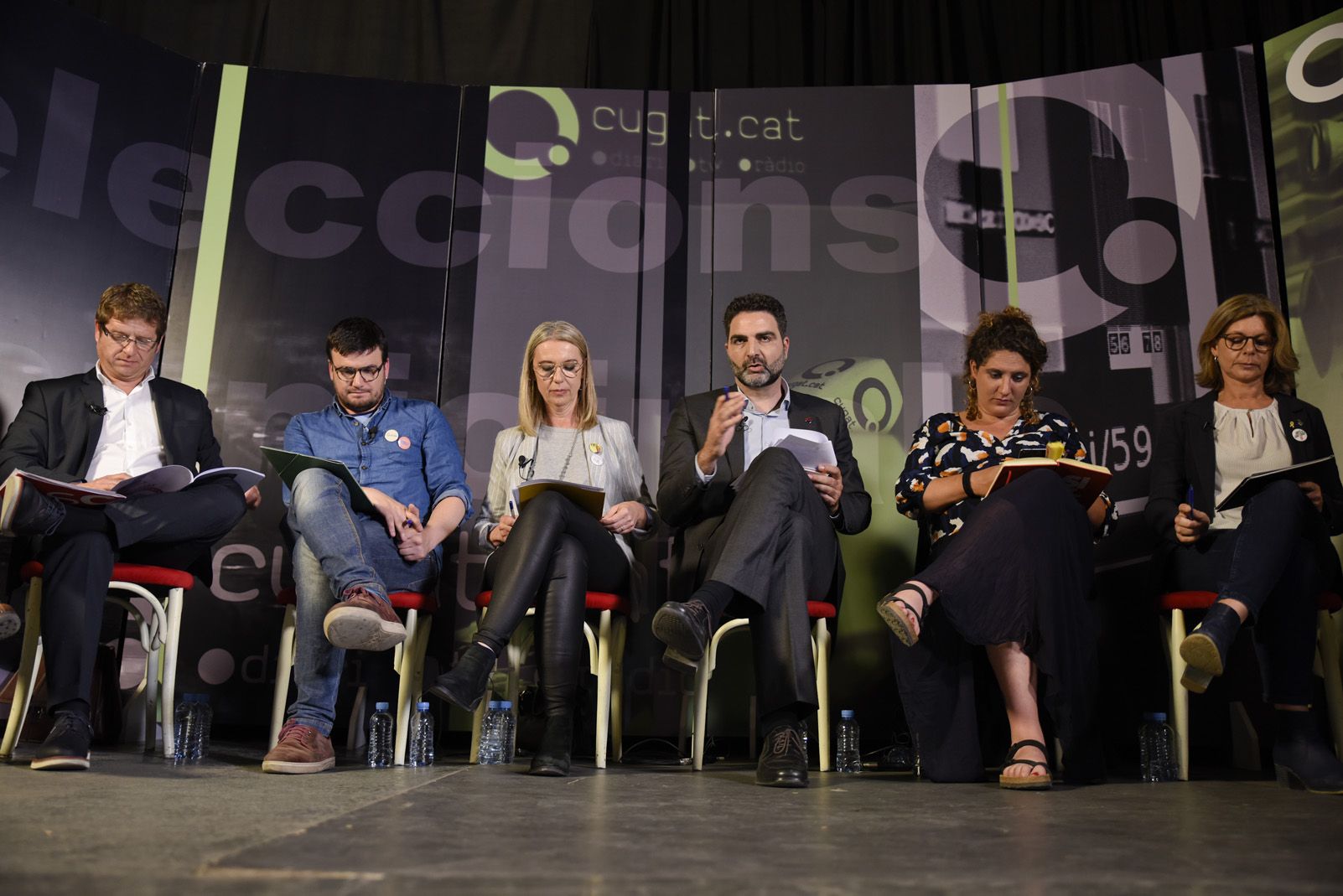 Debat electoral dels candidats a l'alcaldia. Foto: Bernat Millet.