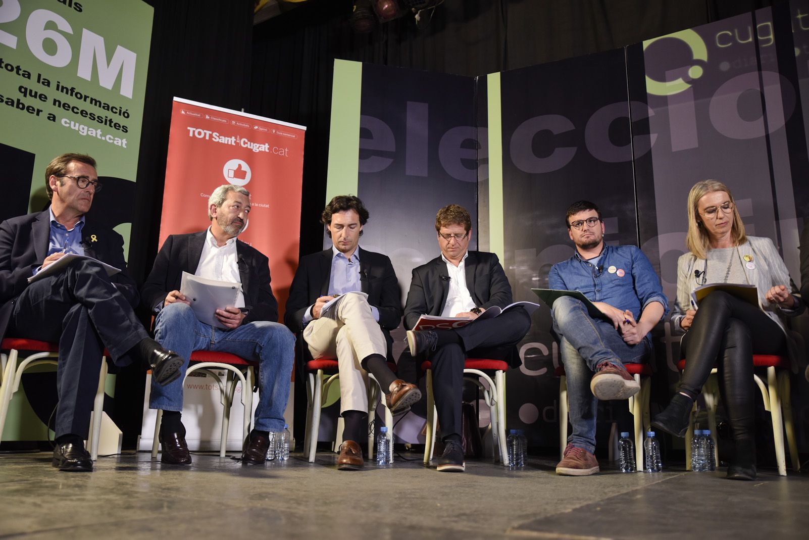 Debat electoral dels candidats a l'alcaldia. Foto: Bernat Millet.