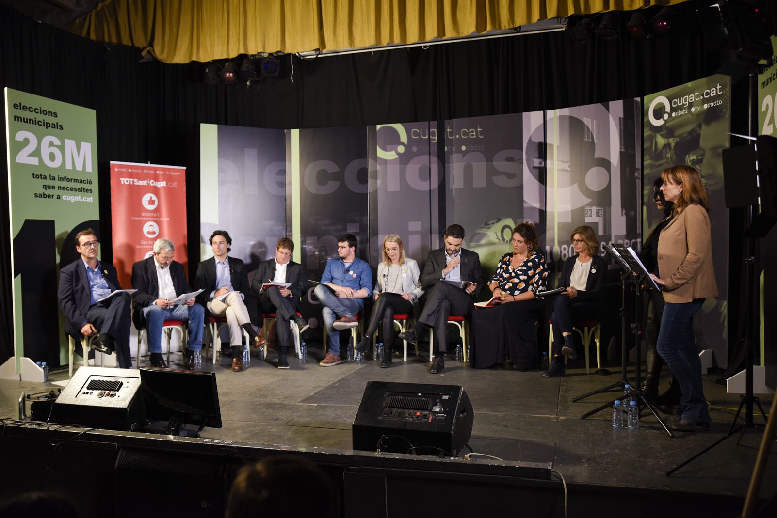 Debat electoral dels candidats a l'alcaldia. Foto: Bernat Millet.