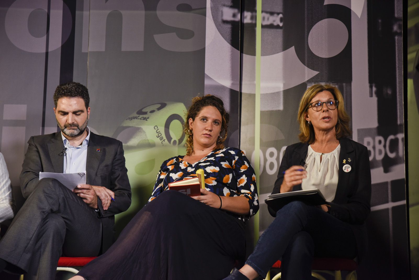 Debat electoral dels candidats a l'alcaldia. Foto: Bernat Millet.