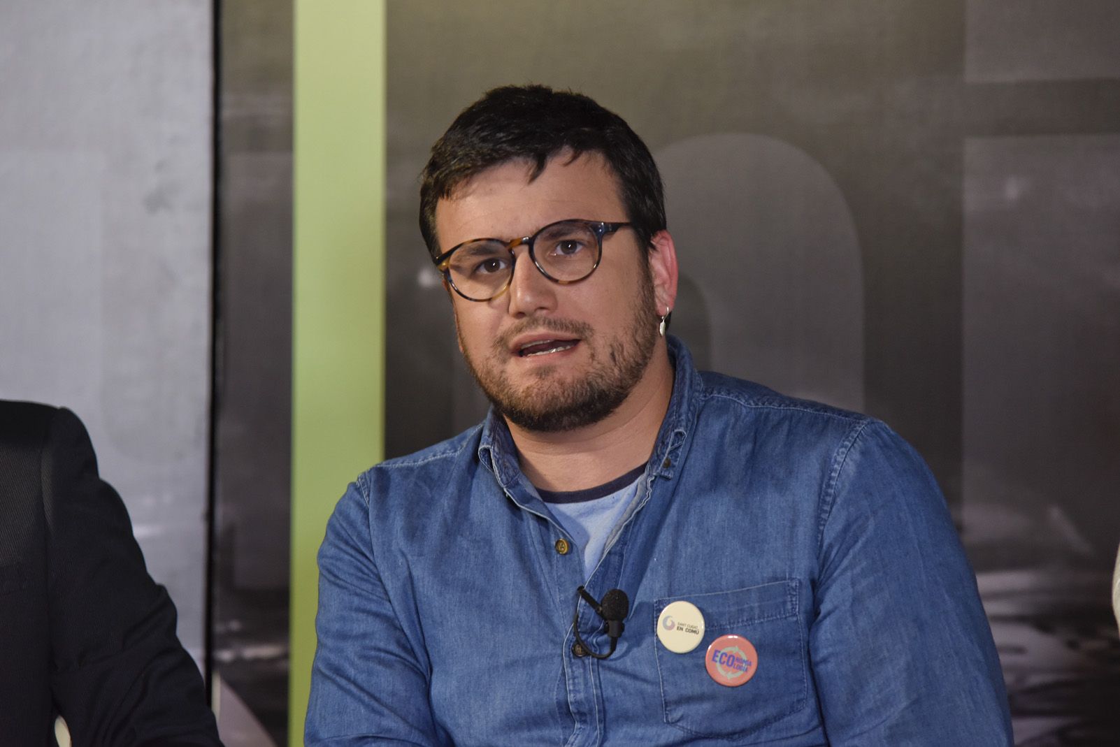 Ramon Gutiérrez al debat electoral dels candidats a l'alcaldia. Foto: Bernat Millet.