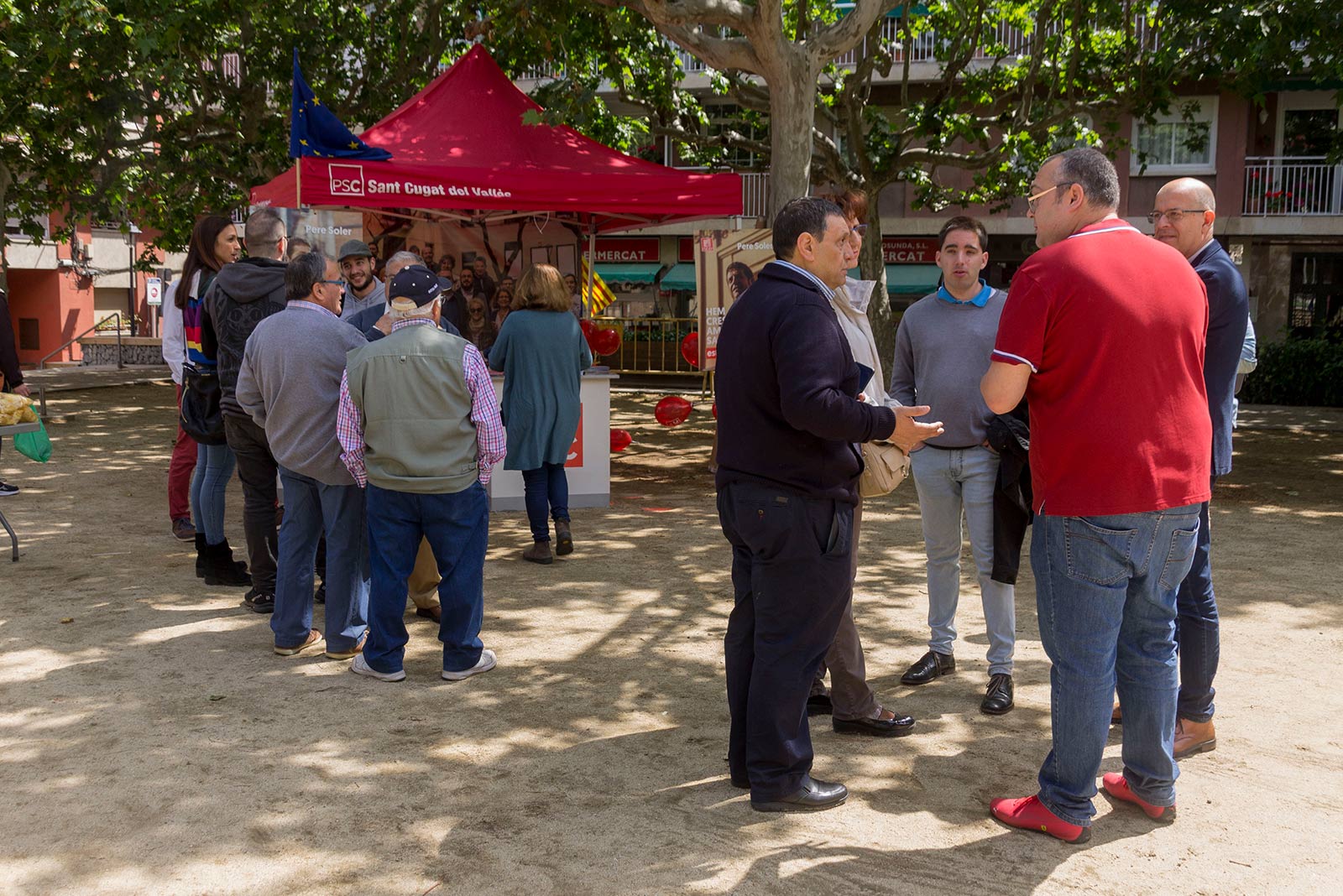 Acte PSC Plaça d'en Coll. FOTO: Paula Galván