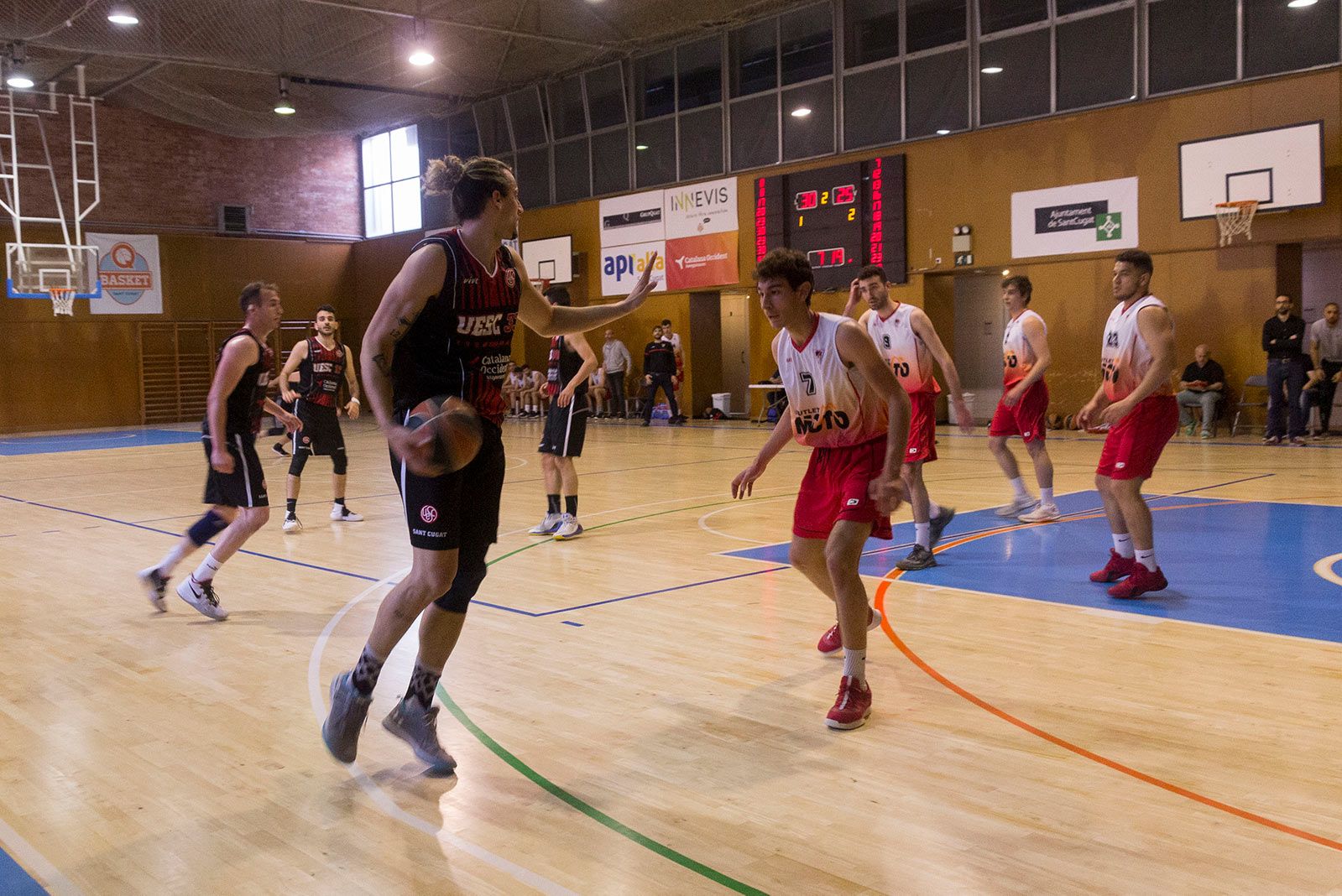 Primer partit de la promoció de permanència a Copa Catalunya. FOTO: Paula Galván