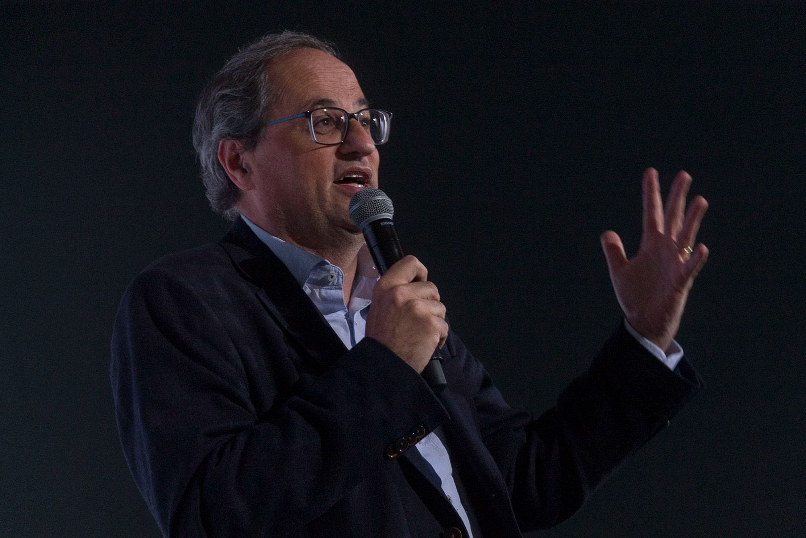 Quim Torra en l'acte de Junts per Sant Cugat. FOTO: Paula Galván