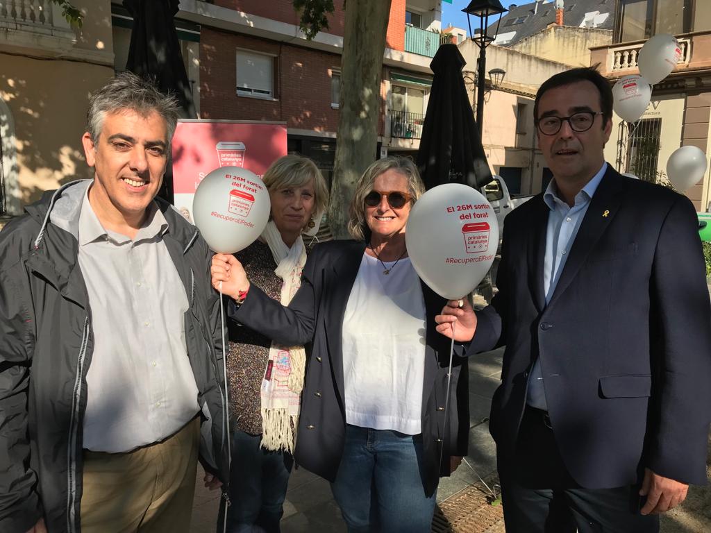 Membres de la candidatura de Sant Cugat per la Independència durant la presentació. FOTO: TOT Sant Cugat