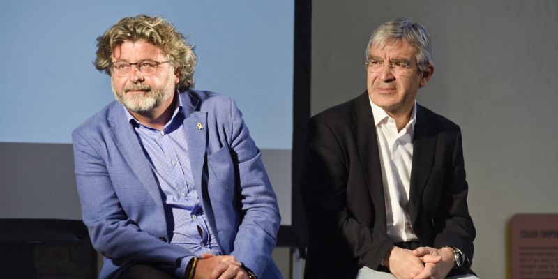 Castellà i Ximenis durant l'acte de Primàries Sant Cugat. FOTO: Bernat Millet