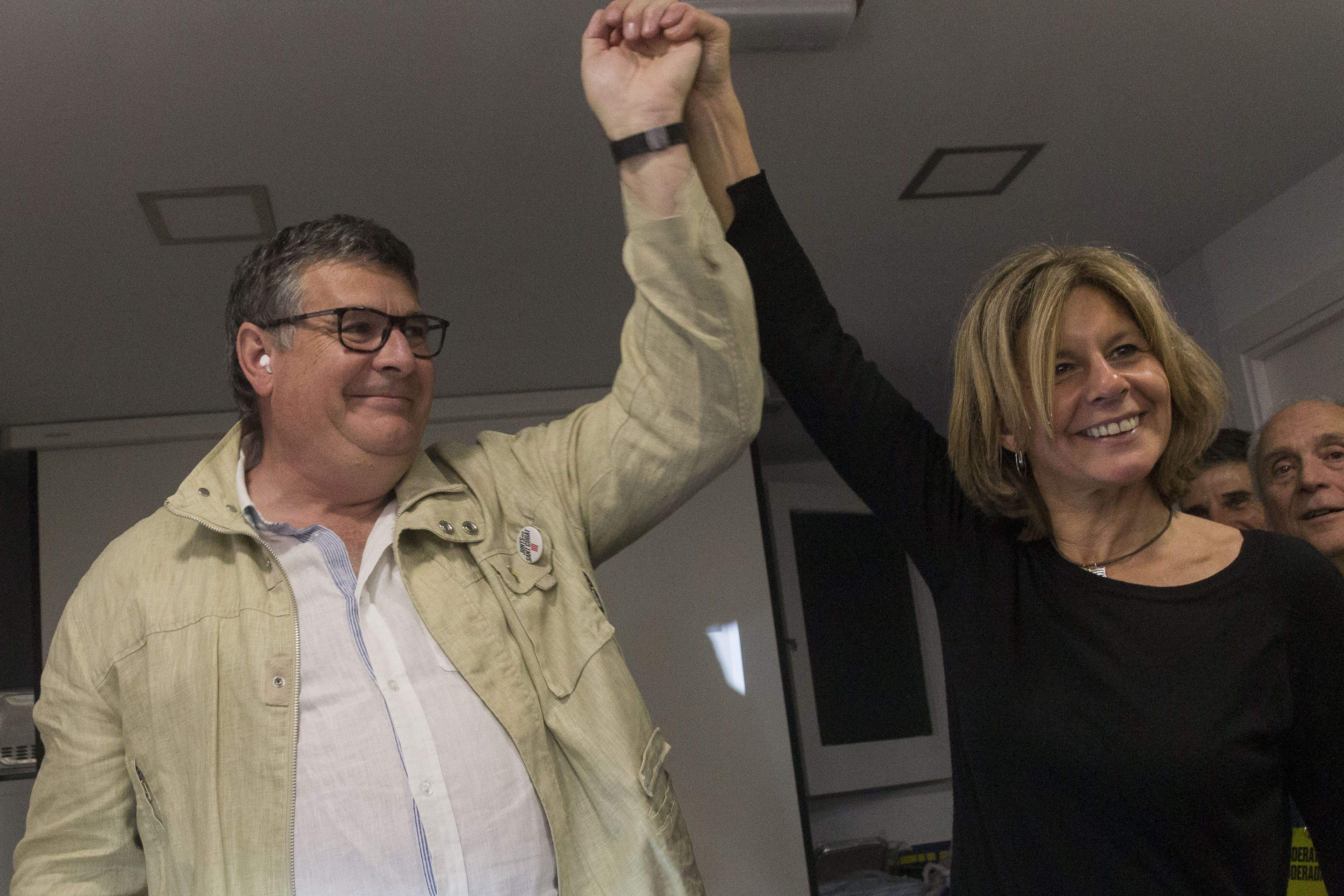Josep Puig i Carmela Fortuny, de Junts per Valldoreix i Sant Cugat FOTO: Paula Galván 