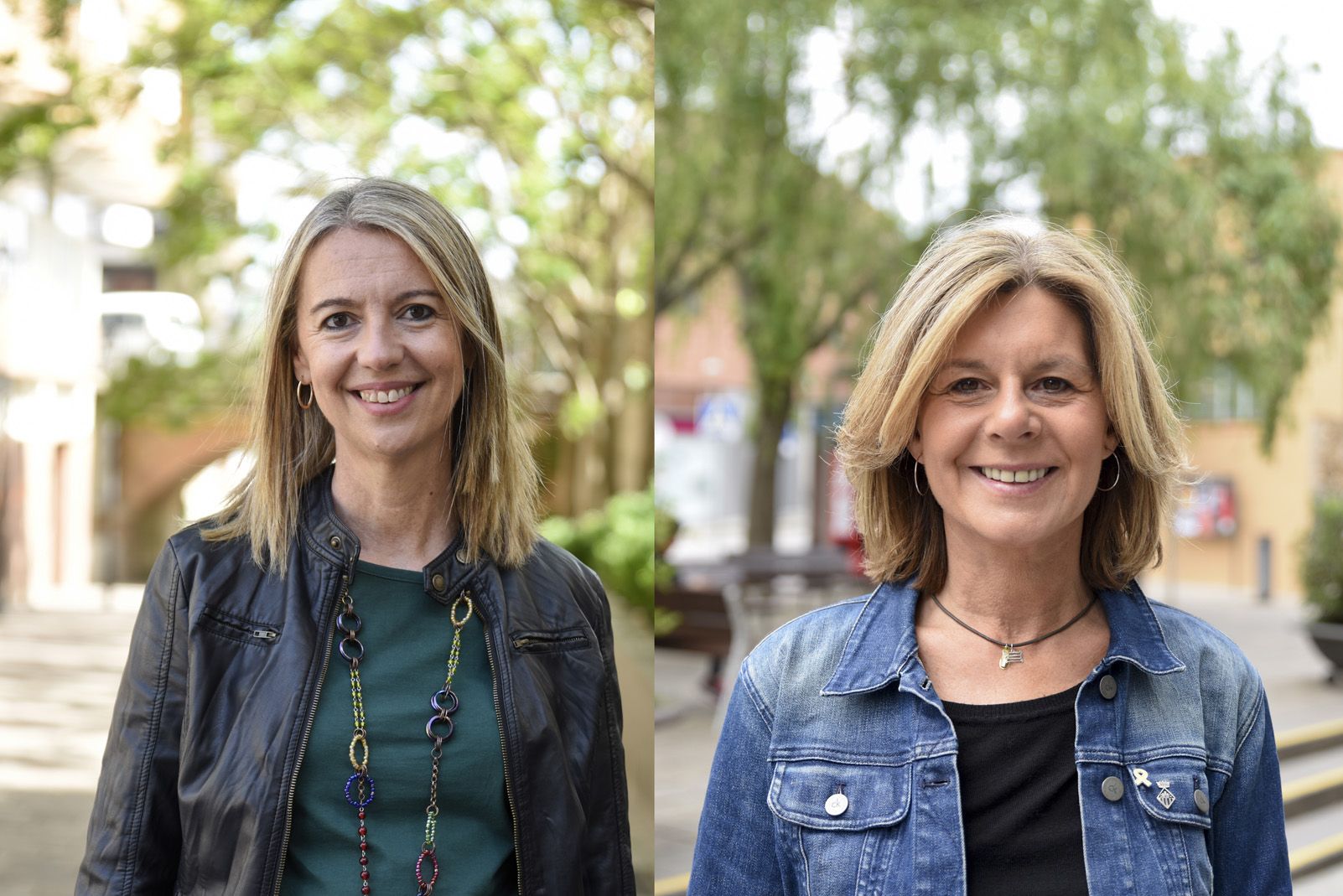 Mireia Ingla i Carmela Fortuny, les dues candidates amb possibilitats reals d'assumir l'alcaldia FOTO: Bernat Millet