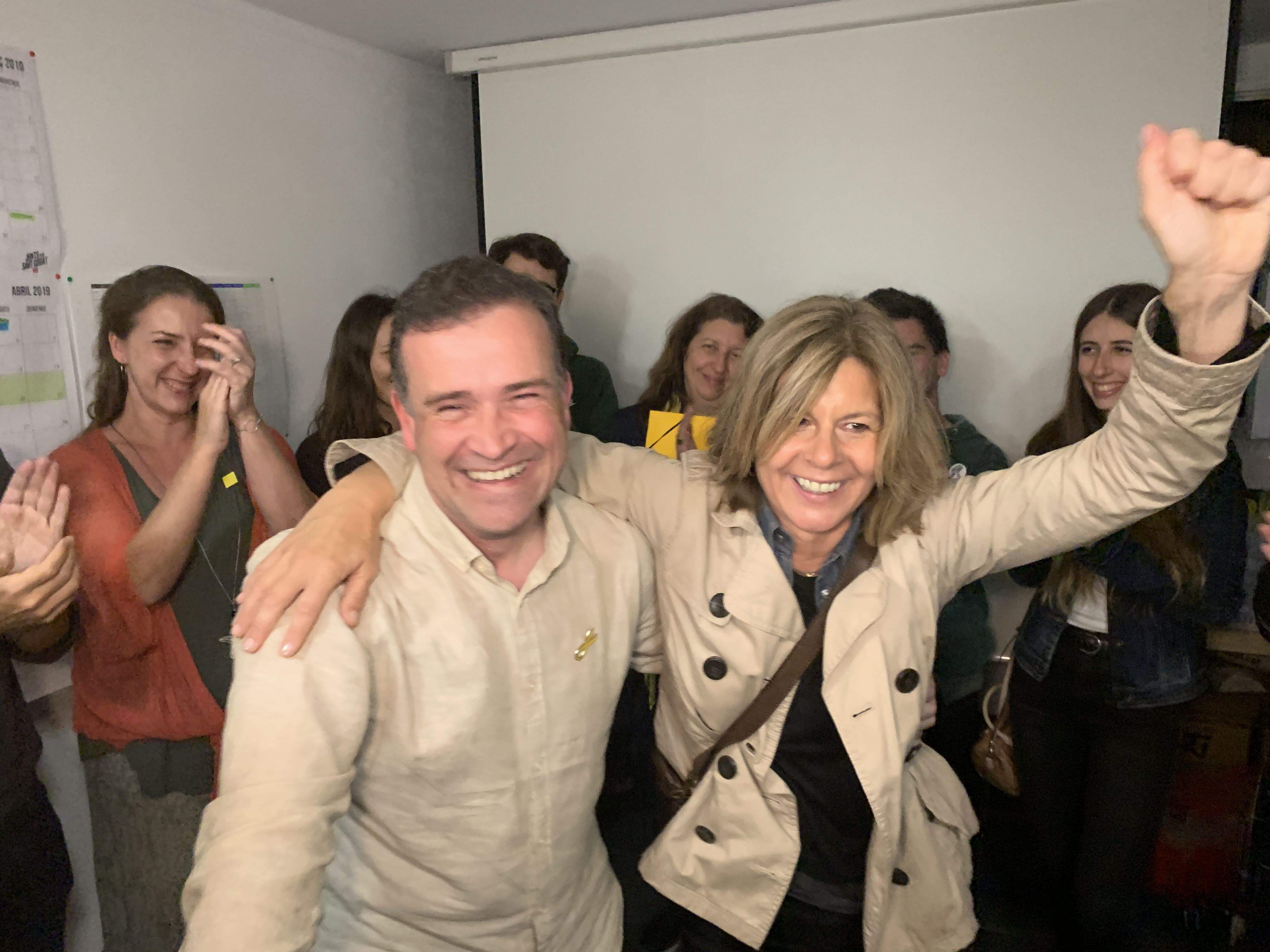 La llista de Junts per Sant Cugat, encapçalada per Carmela Fortuny, era la més votada a gairebé tota la ciutat. FOTO: A.Guinó