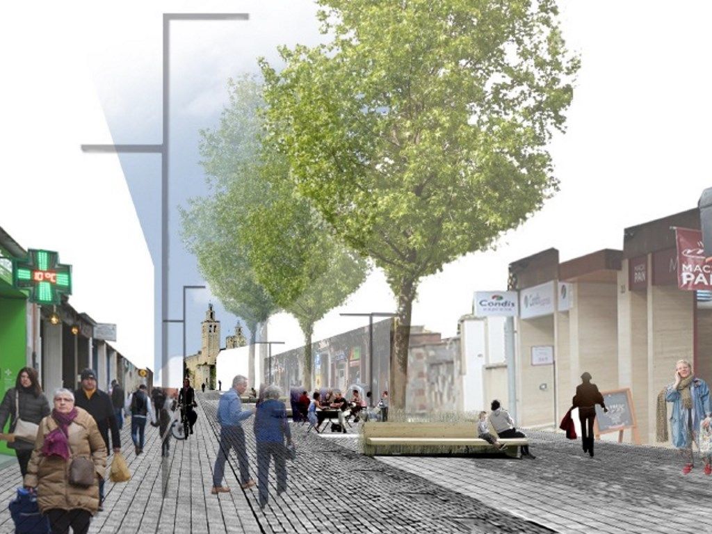 La vianantització de l'avinguda Cerdanyola preveu unir l'eix peatonal que comença a la plaça Lluís Millet FOTO: Cedida