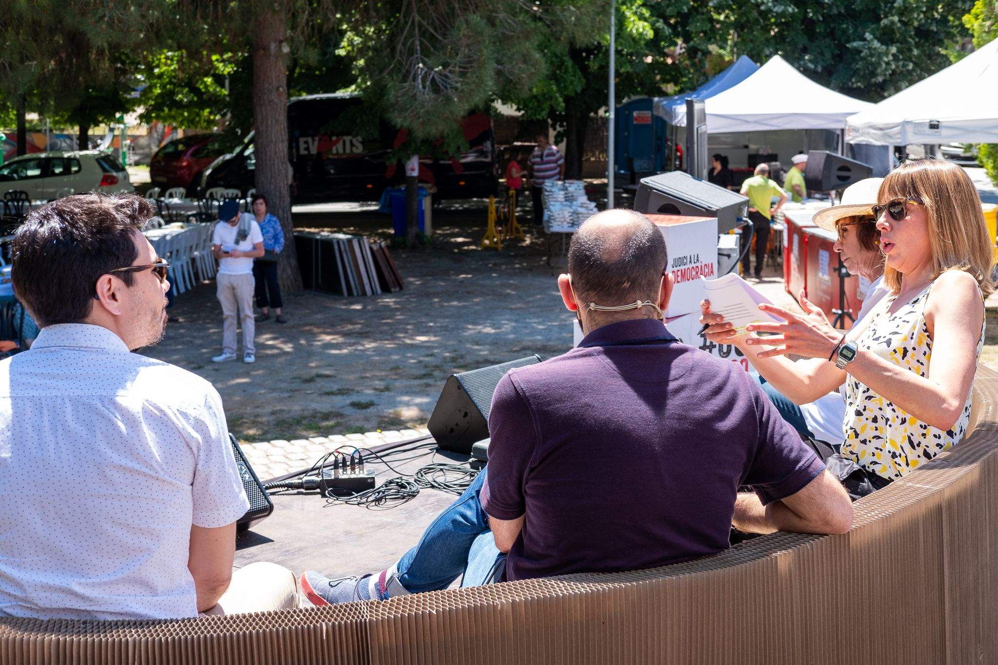 Botifarrada reivindicativa d'Òmnium Cultural a Sant Cugat. FOTO: Ale Gómez