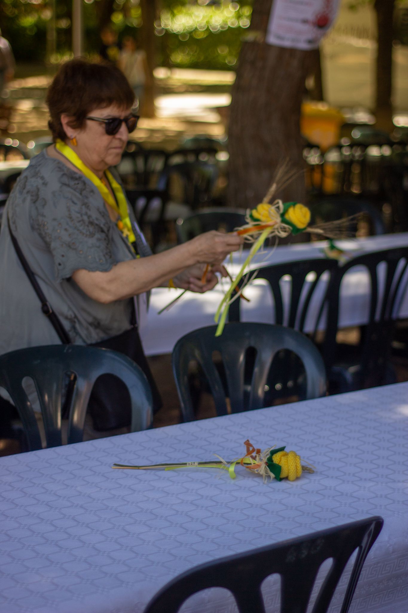 Botifarrada reivindicativa d'Òmnium Cultural a Sant Cugat. FOTO: Ale Gómez