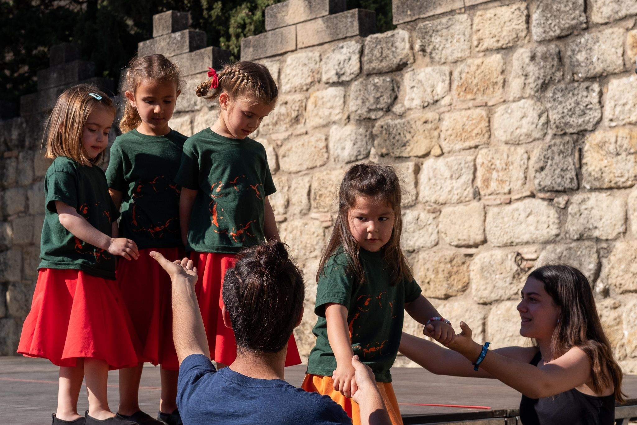 L'Esbart a la plaça d'Octavià amb l'Andança a Plaça. FOTO: Ale Gómez