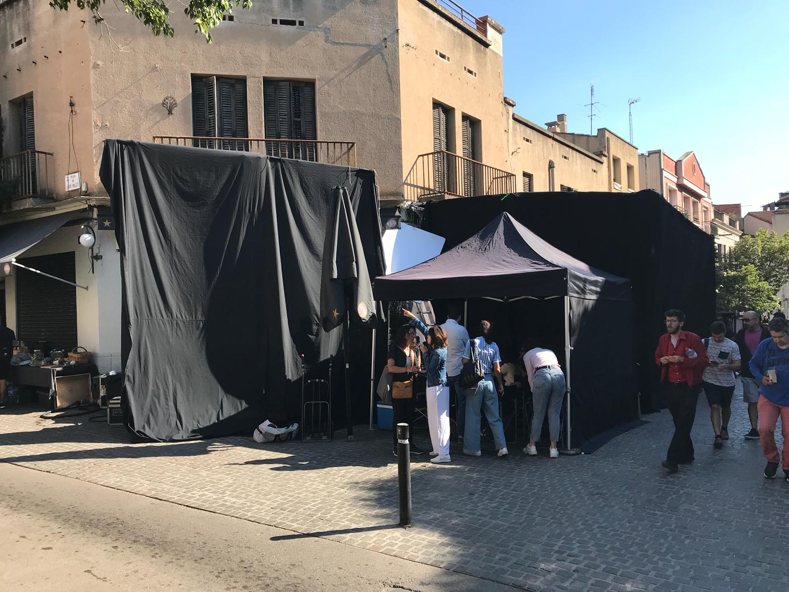 Rodatge de Moritz al Bar Catalunya de Sant Cugat. FOTO: Ferran Mitjà