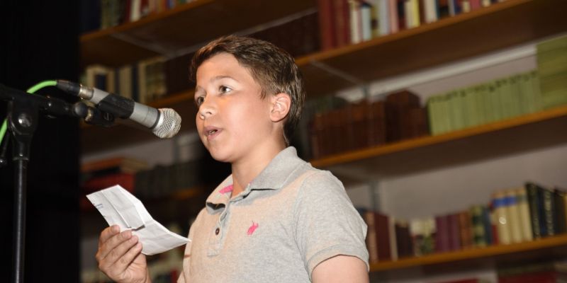 Pau Alaminos, premiat en la categoria de 1r i 2n d'ESO. FOTO: Bernat Millet