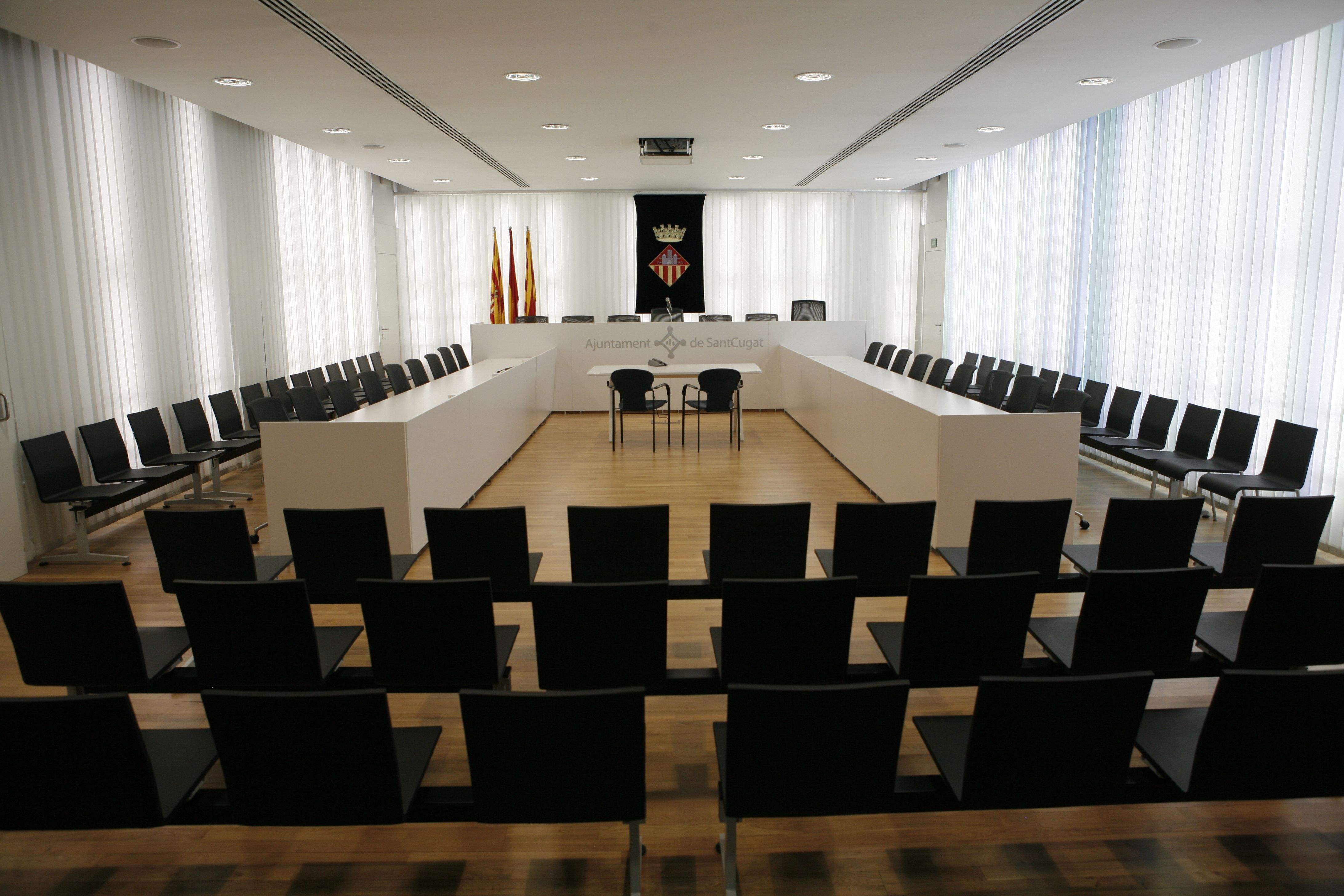 Sala de plens de l'Ajuntament de Sant Cugat. FOTO: Arxiu