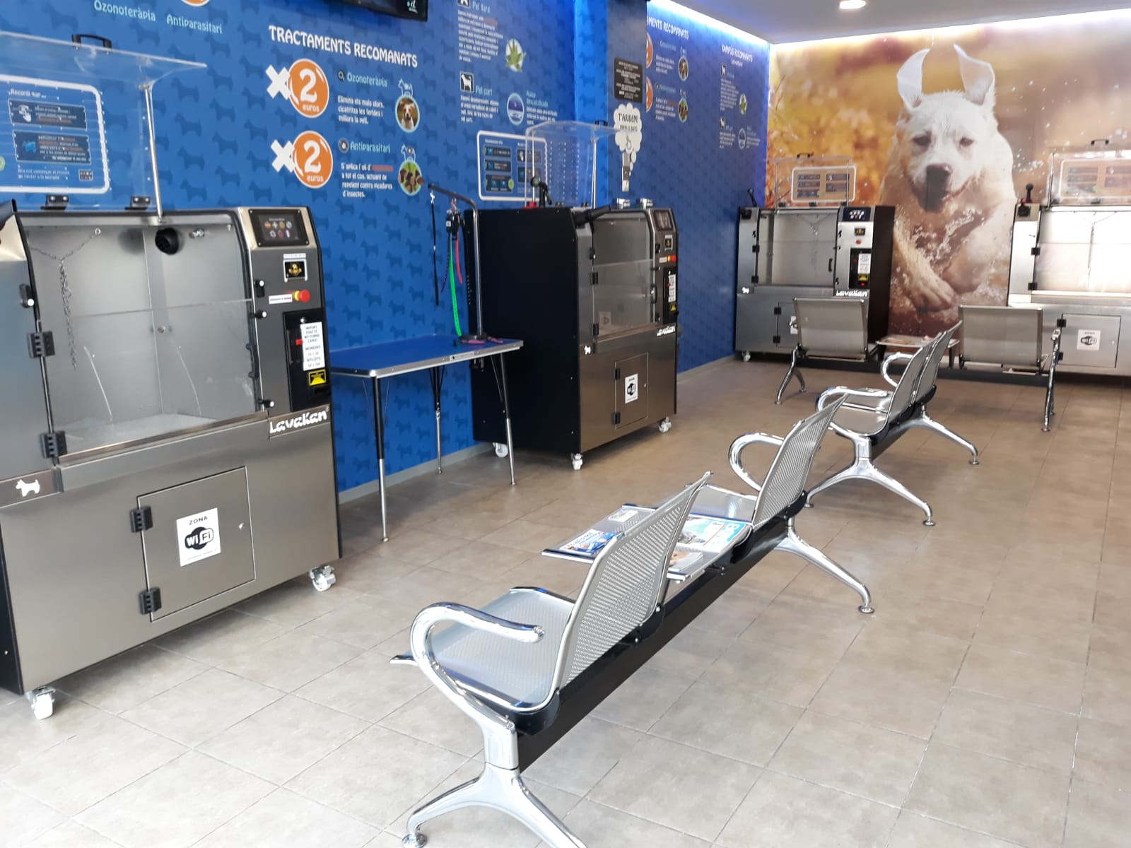 Disposen de diverses màquines on pots netejar la teva mascota FOTO: Cedida