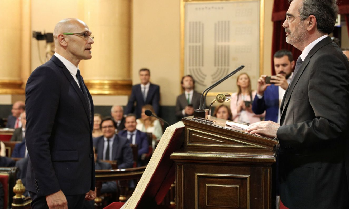 Raül Romeva al Senat. FOTO: Cedida
