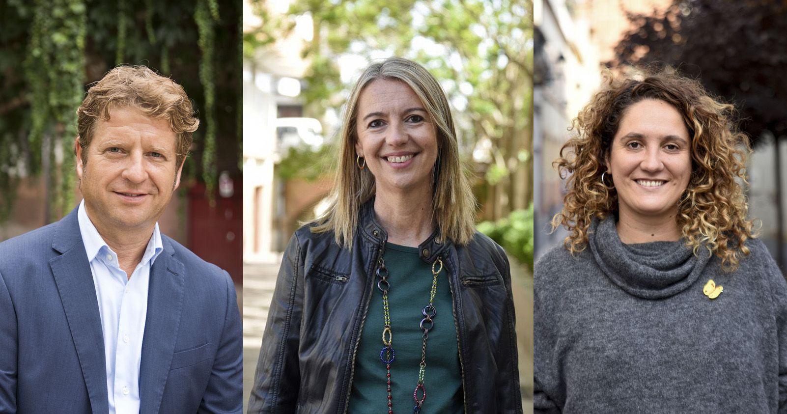 Pere Soler ( PSC), Mireia Ingla ( ERC-MES) i Nuria Gisbert ( CUP-PC) FOTO: bernat Millet