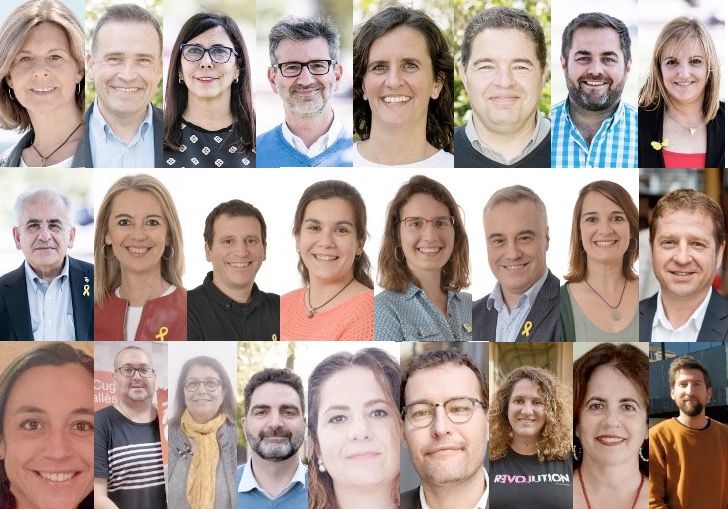 Els 25 nous regidors de l'Ajuntament de Sant Cugat.