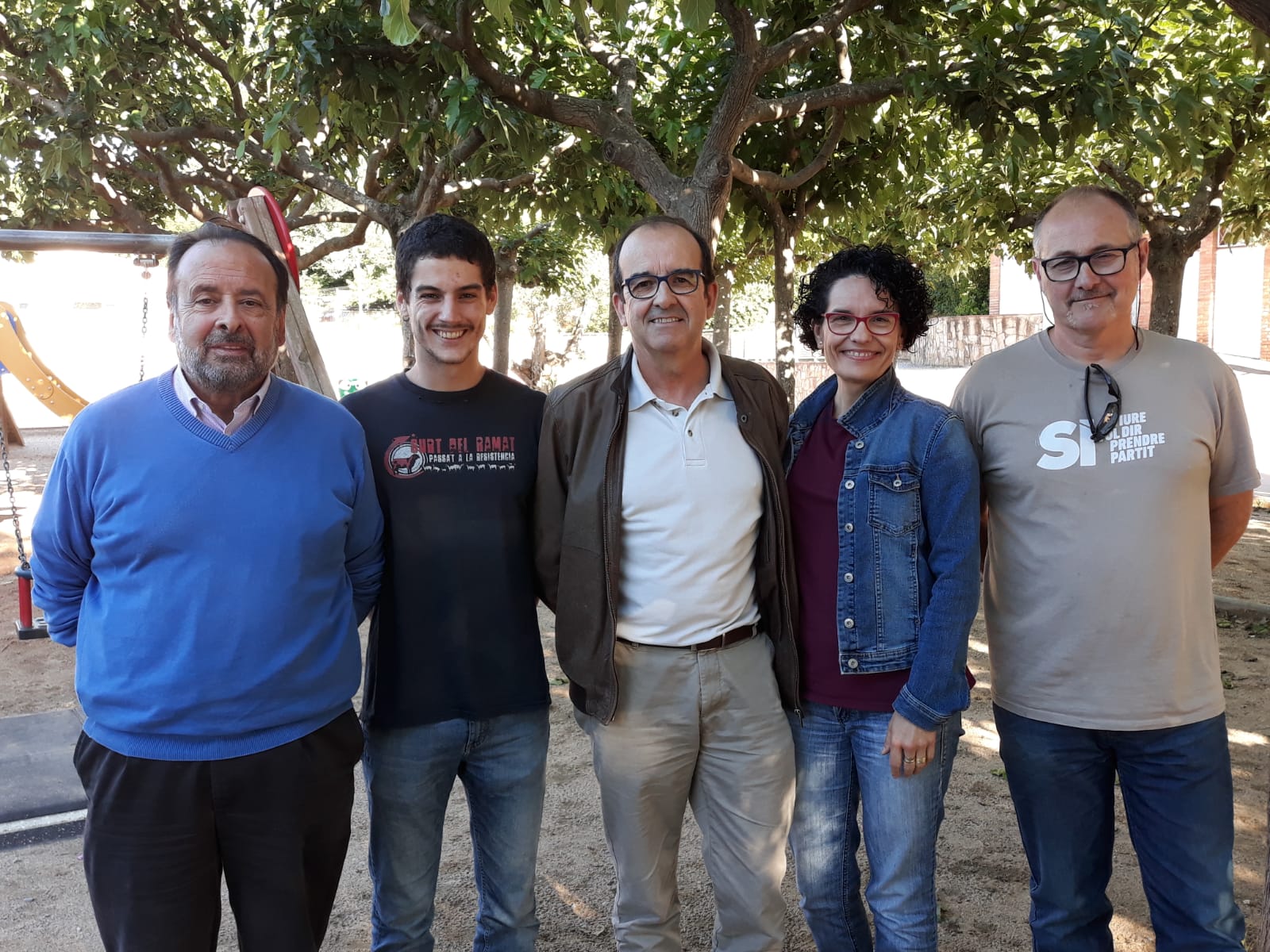 Els representants de Guanyem Valldoreix. FOTO: Cedida