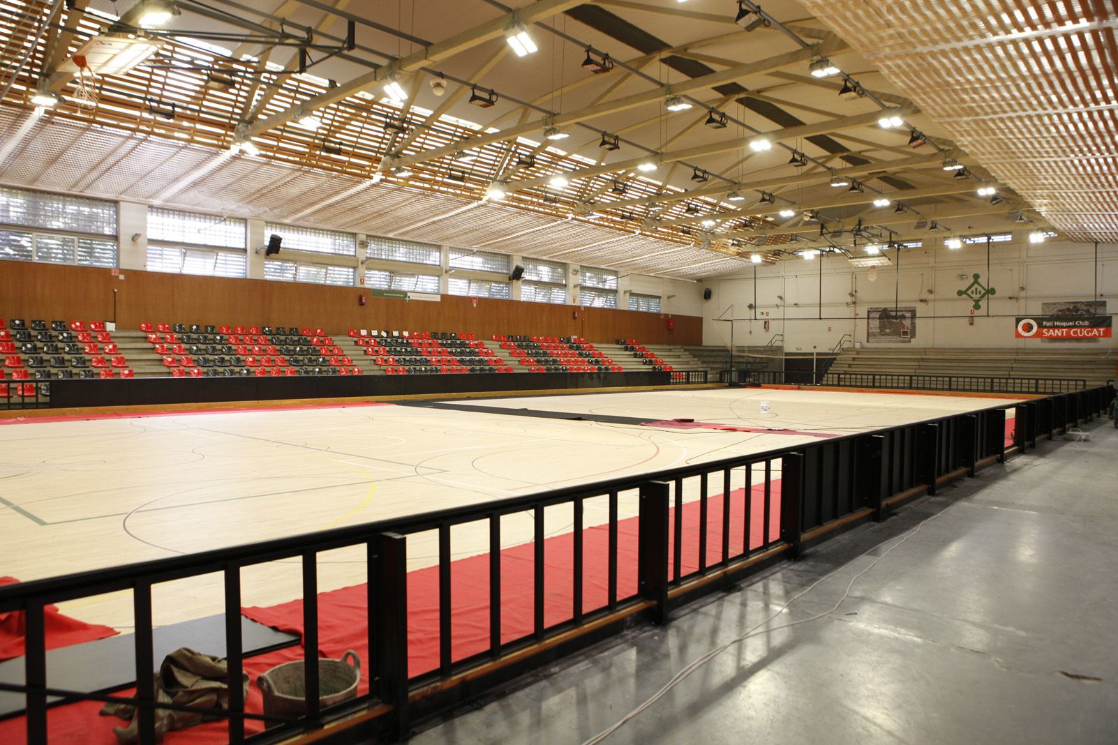 Obres al pavelló 2 de la ZEM Rambla del Celler per a acollir els World Roller Games. FOTO: Bernat Millet