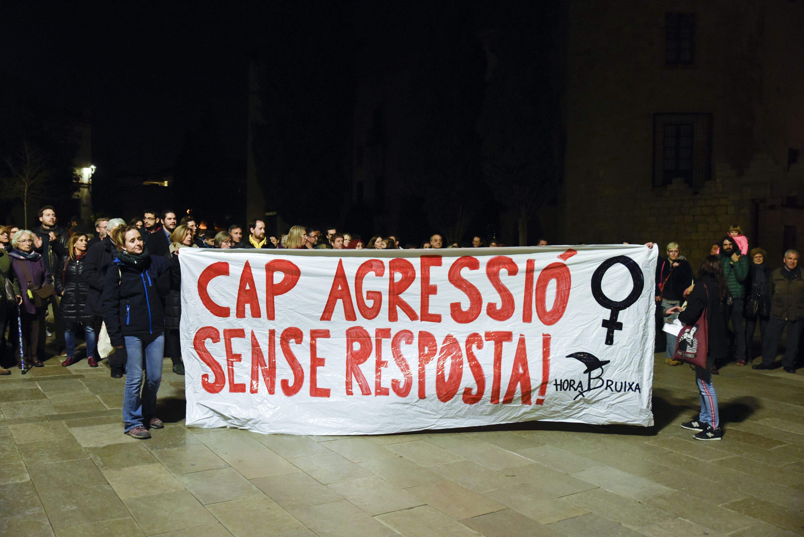 Manifestació de rebuig contra una violació que va haver-hi a Sant Cugat. FOTO: Bernat Millet