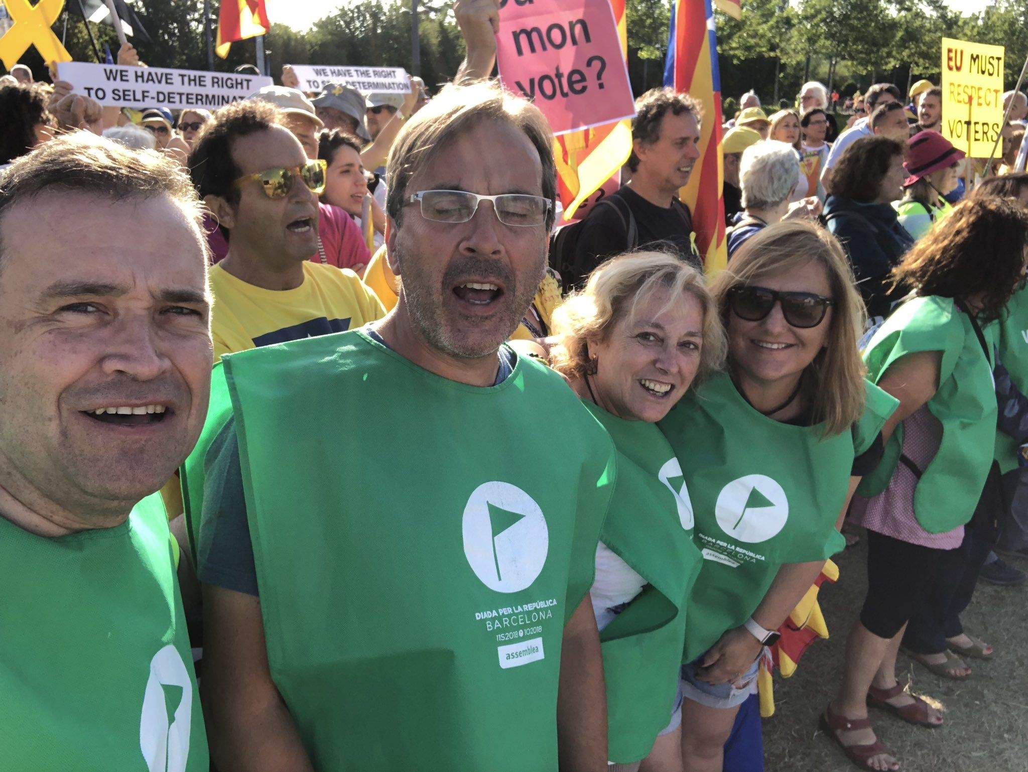 La manifestació sobiranista a Estrasburg ha comptat amb presència santcugatenca. FOTO: Cedida