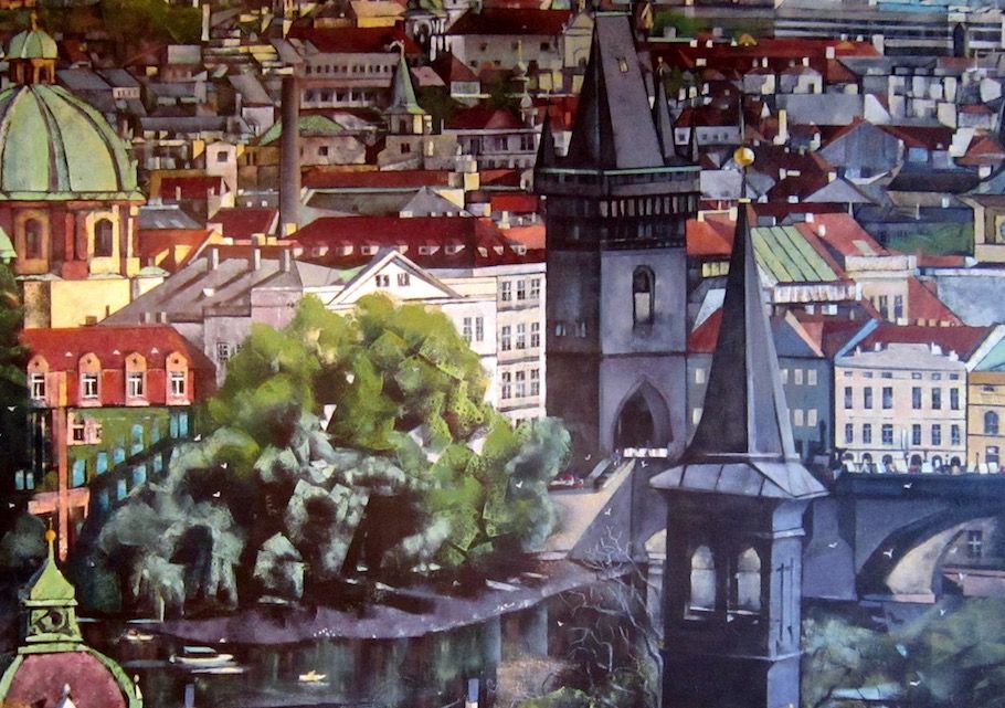 Fragment de l'obra Summer in the city de Katerina Alavedra.