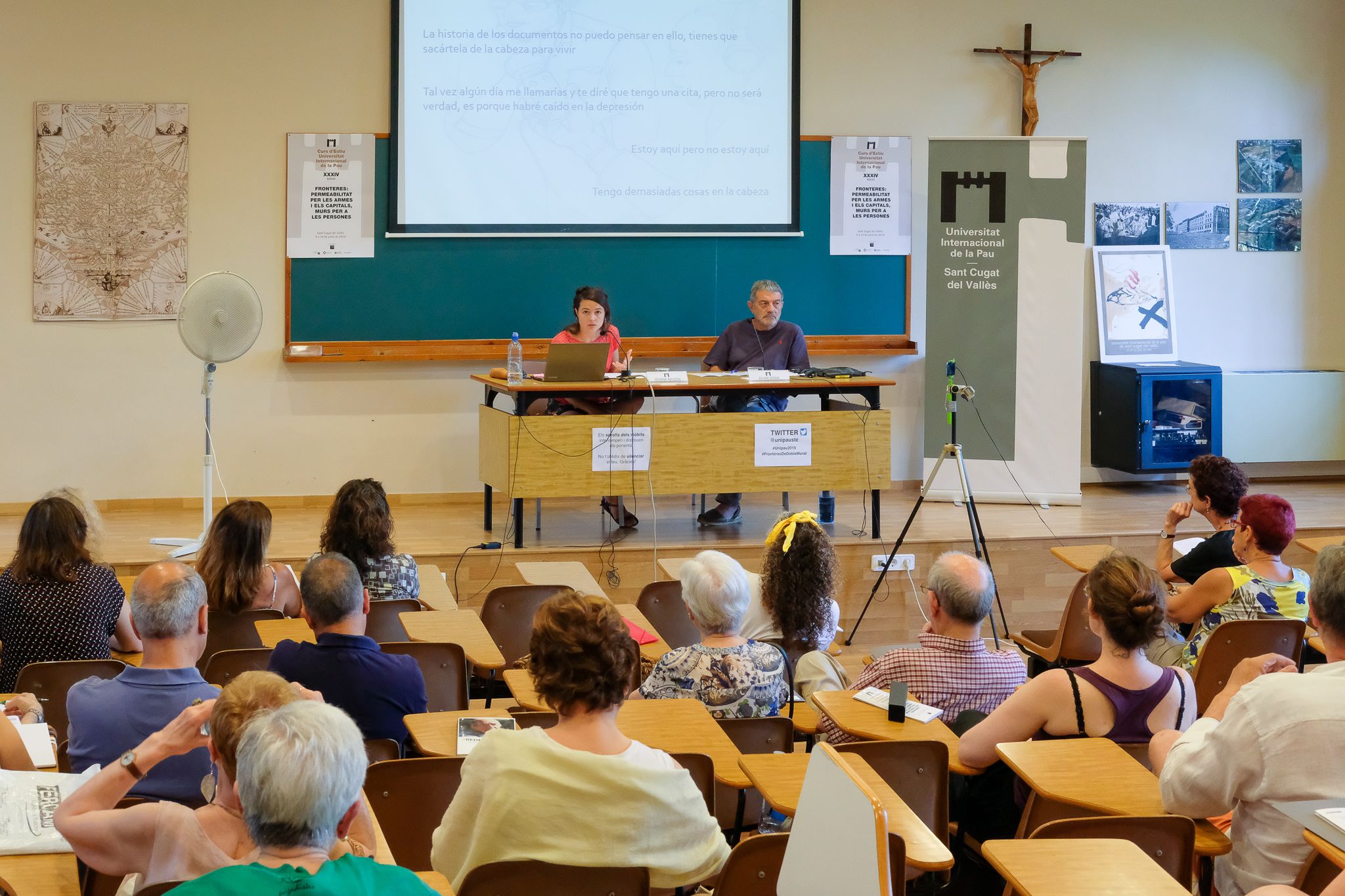 Conferència de Séréna Naudin a l'Unipau. Foto: Ale Gómez 