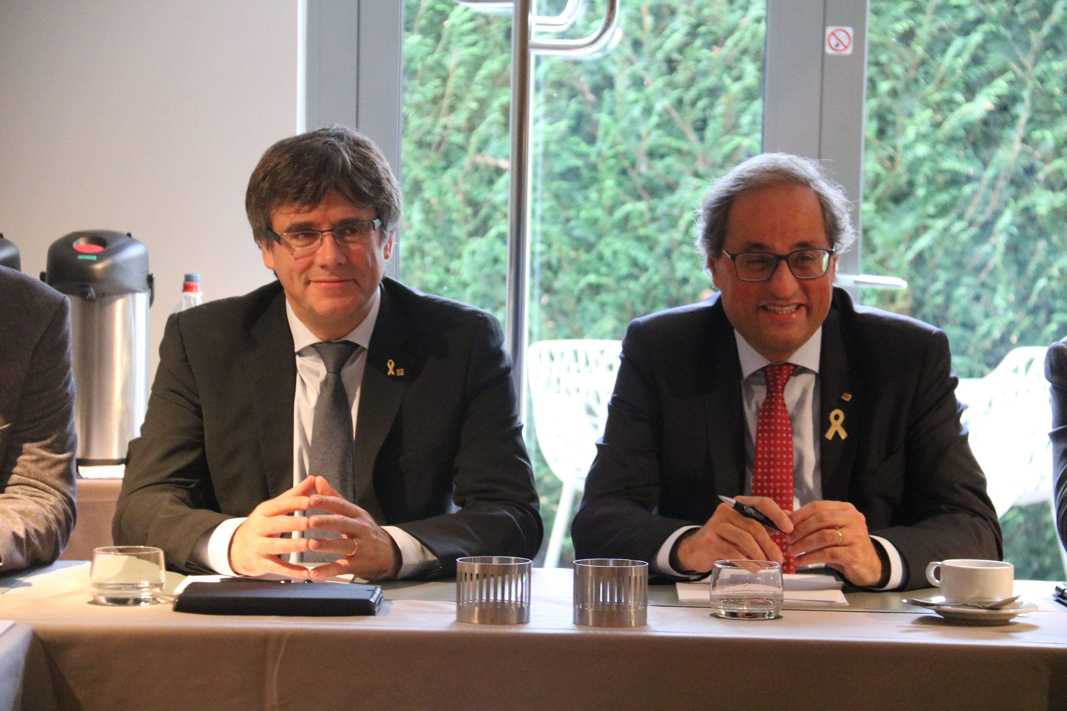 Carles Puigdemont i Quim Torra FOTO: ACN 