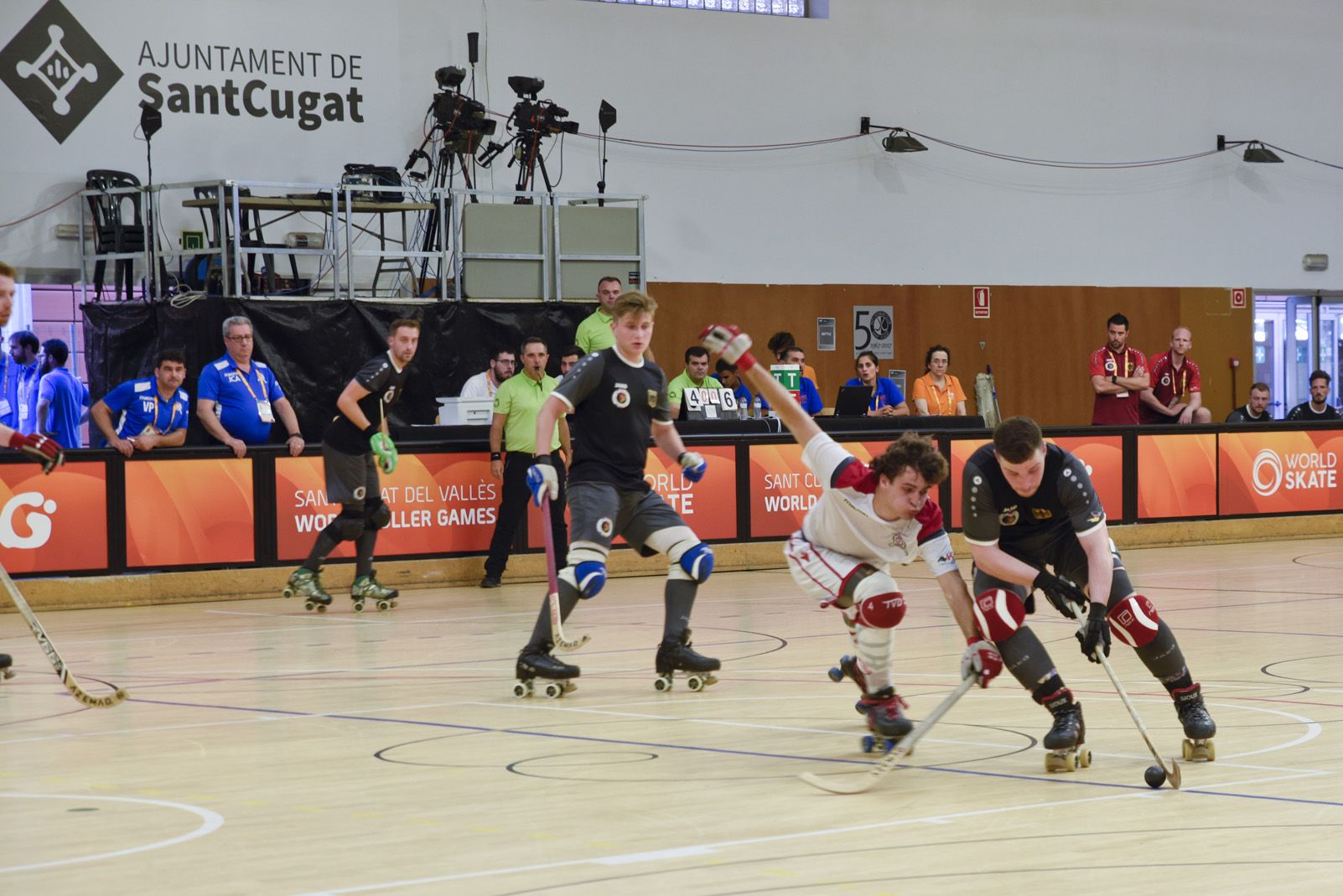 Alemanya ha derrotat (4-1) Gran Bretanya, en els quarts de final del Mundial B dels World Roller Games. FOTO: Bernat Millet