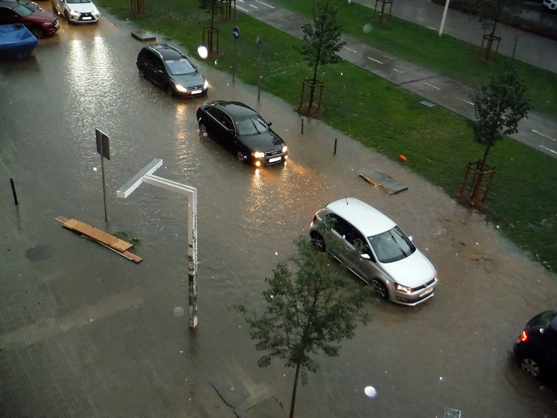 La rambla del Celler inundava. FOTO: @GringoSkiador