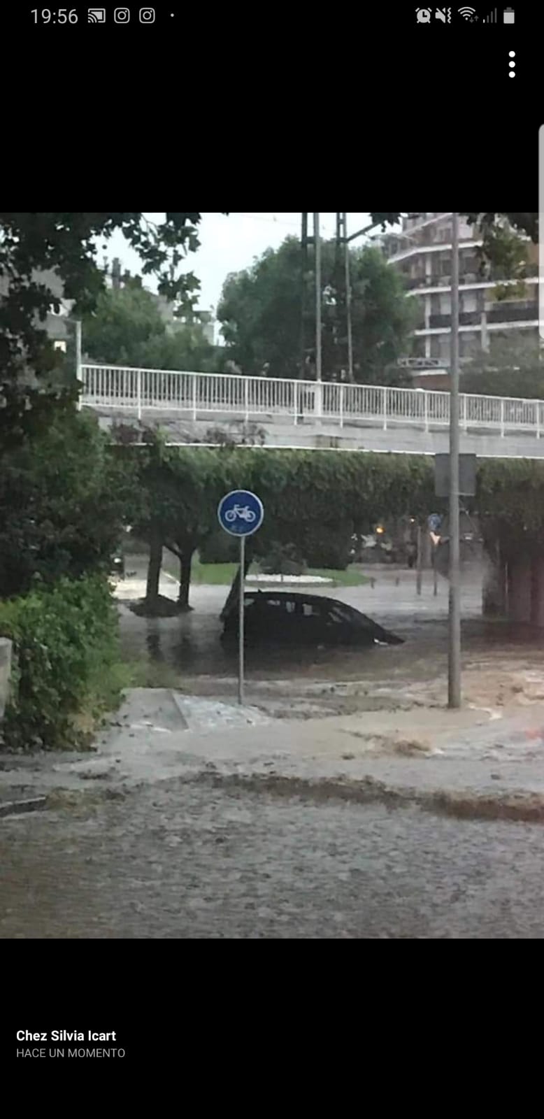 Aiguats durant la tempesta. Foto: Cedida.