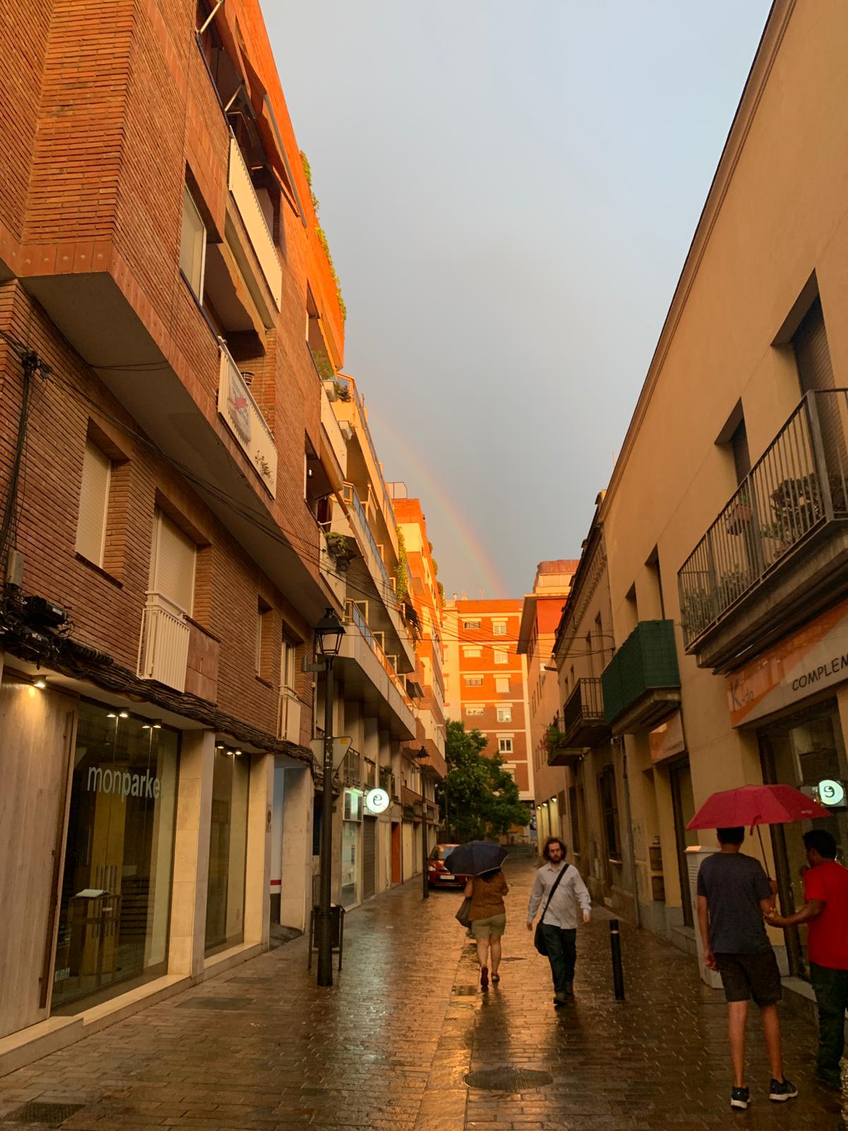 L'arc de Sant Marti durant la tempesta. Foto: Cedida.